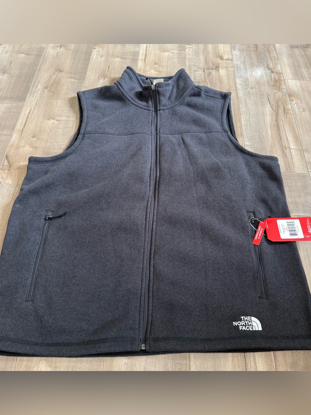 NEW The North Face Sweater Fleece Vest Black Heather XXL Standard Fit READ